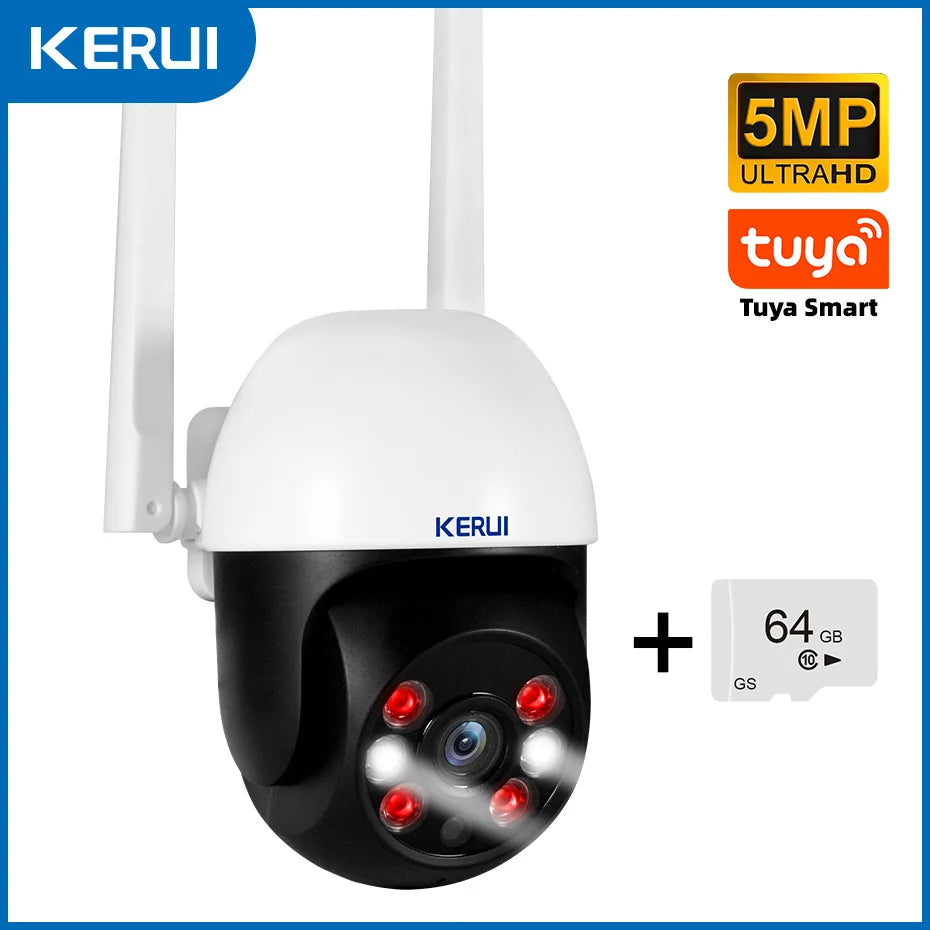Cartmela 5MP/8MP/4K PTZ WiFi IP Camera