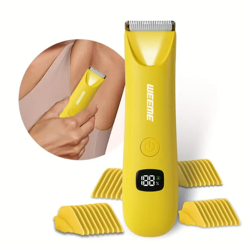 Precision LED Bikini & Body Trimmer – USB Rechargeable, LCD Display