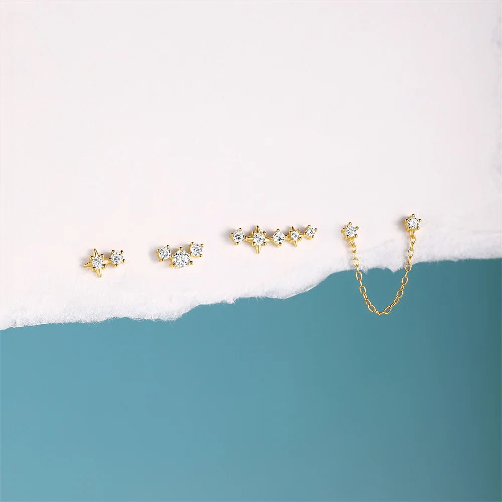 925 Sterling Silver Earring Set – Waterdrop, Flower & Pearl Trio