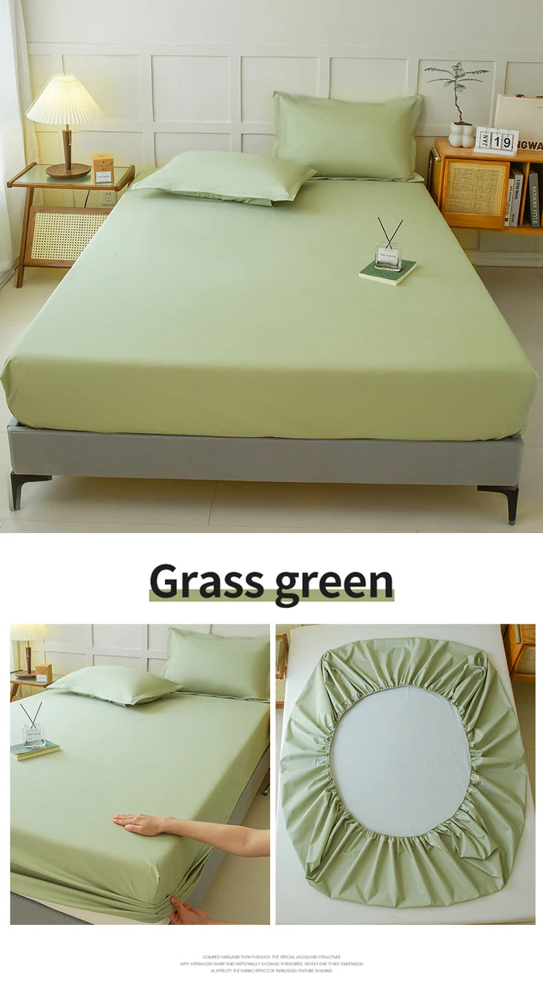 Waterproof Fitted Bed Sheet – 360° Elastic Mattress Protector