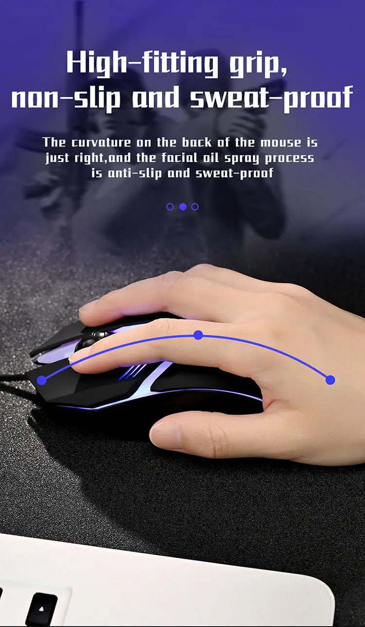 2023 Ergonomic Gaming Mouse – USB Backlit Computer & Laptop Mouse