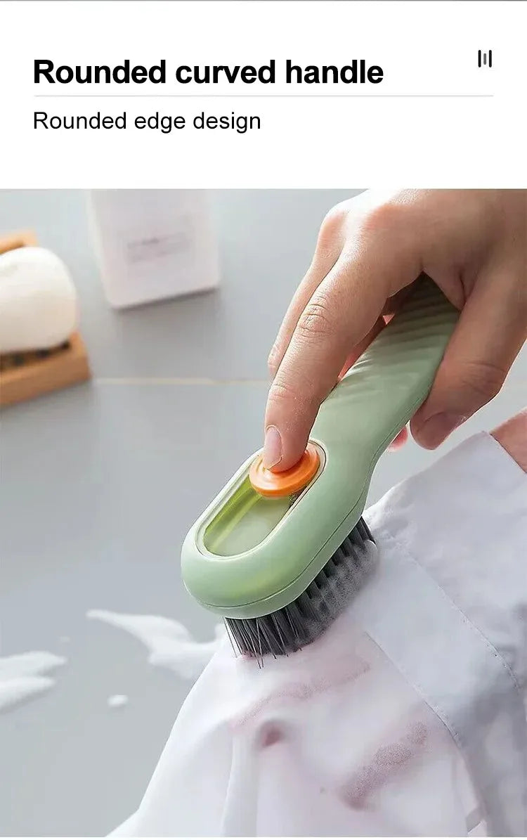 Multifunction Shoe Cleaning Brush with Soap Dispenser & Hook