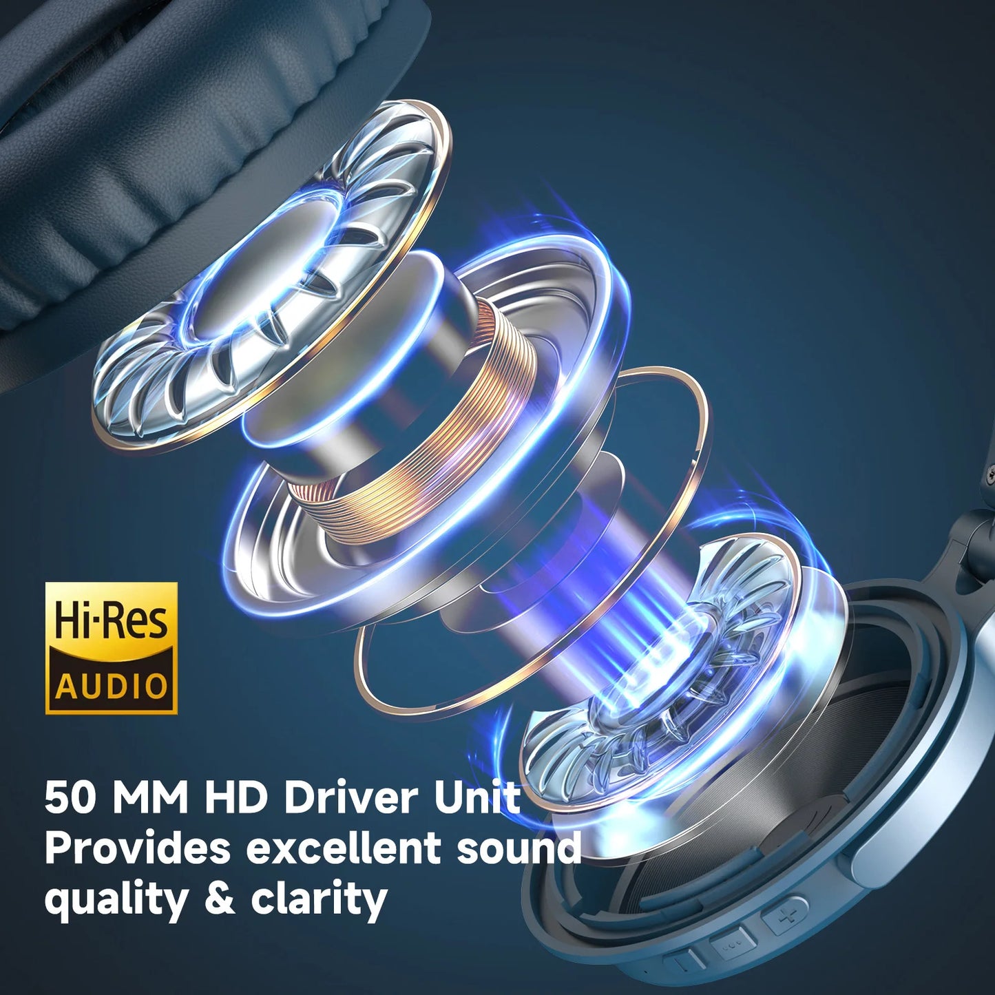 OneOdio Pro C Wireless Headphones – Hi-Res Over-Ear, 110h Playtime