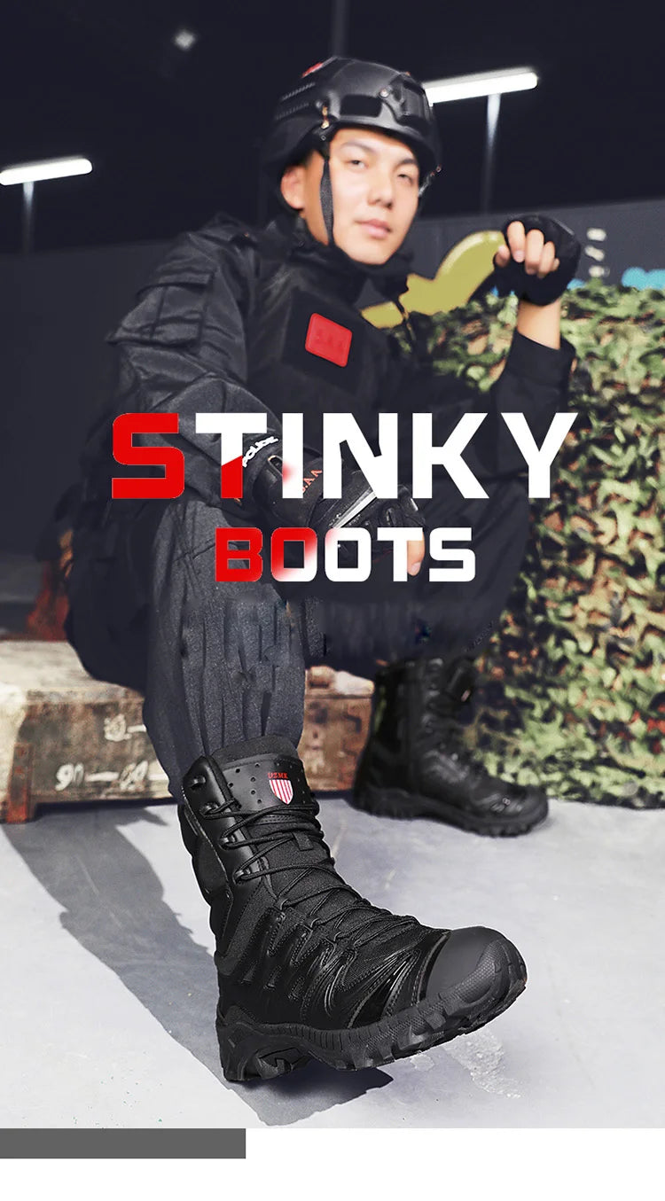 Special Forces Desert Combat Tactical Men's Tall Boots