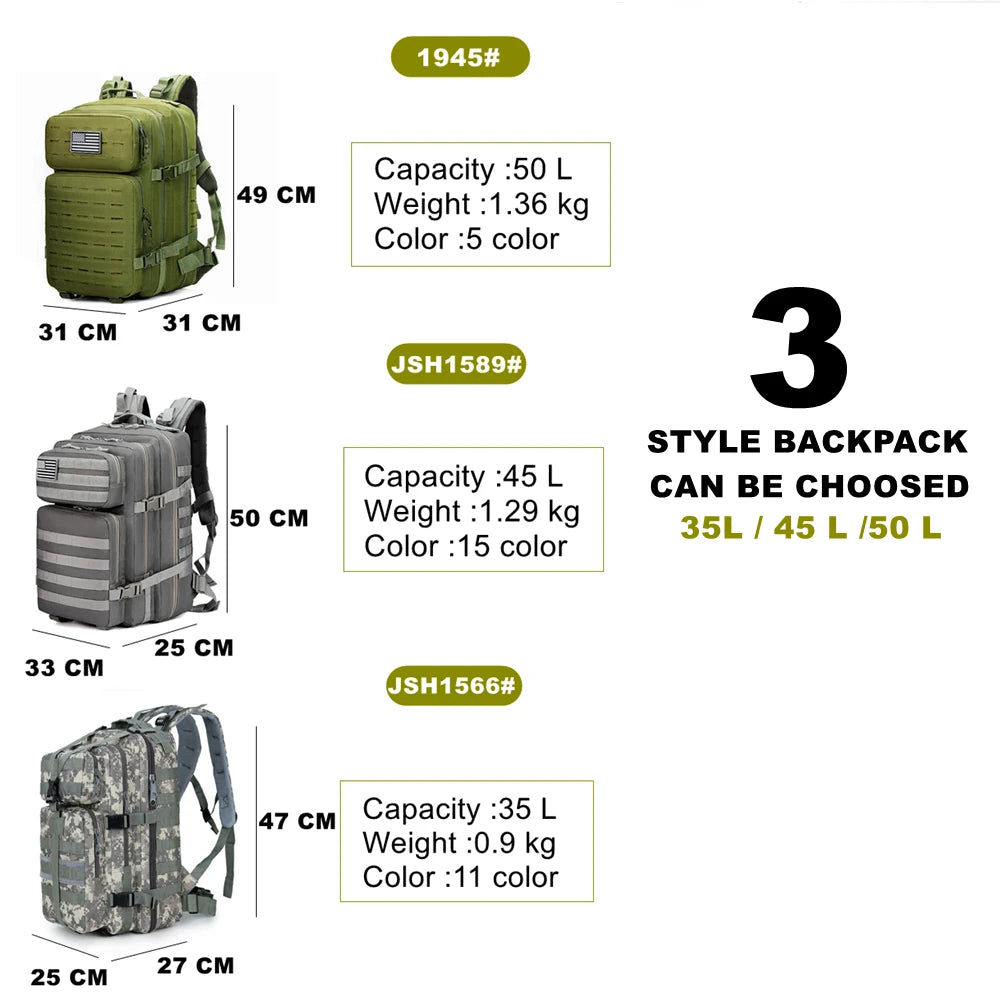 Tactical Backpack – Small Gym, Travel & Hiking Bag with Molle System