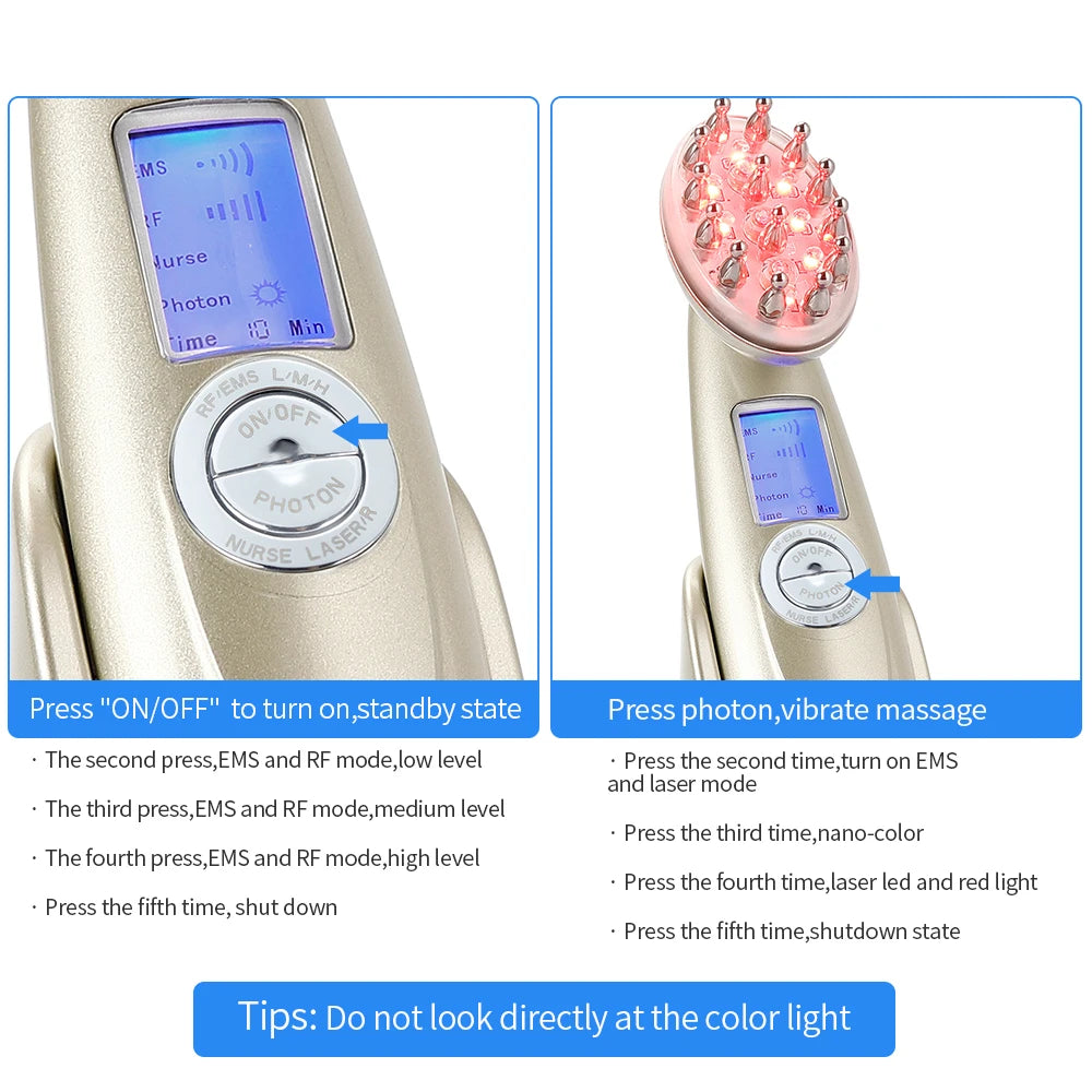 EMS Electric Scalp Massager – LED Hair Growth & Anti-Hair Loss Comb
