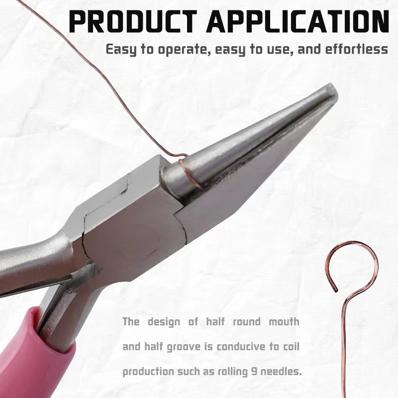 Mini 5-Inch Round Concave Pliers – Precision Jewelry Wire Looping Tool