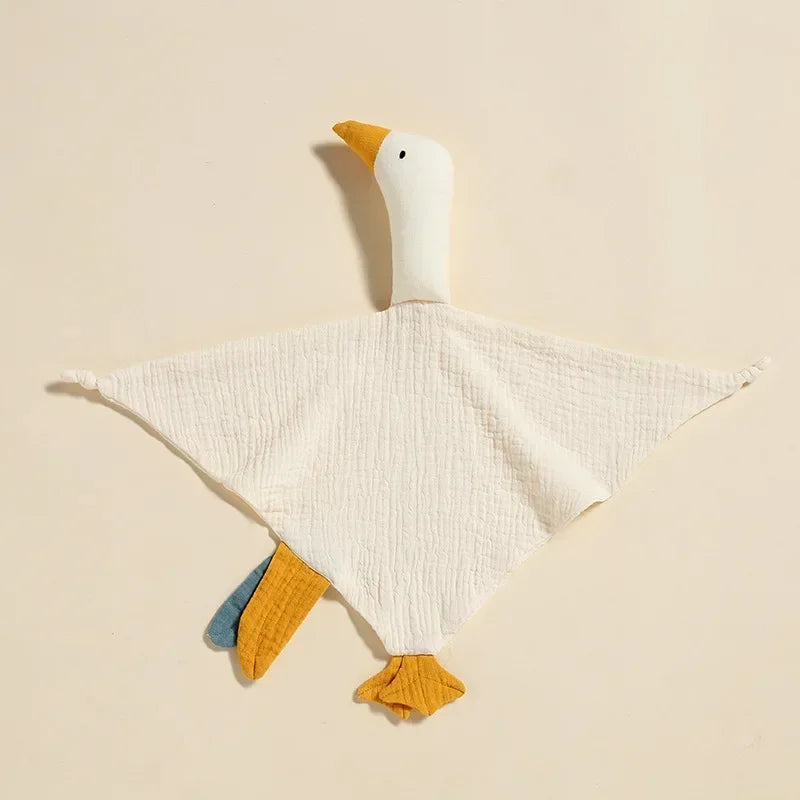 Cartmela Pure Cotton Baby Bib with Plush Goose