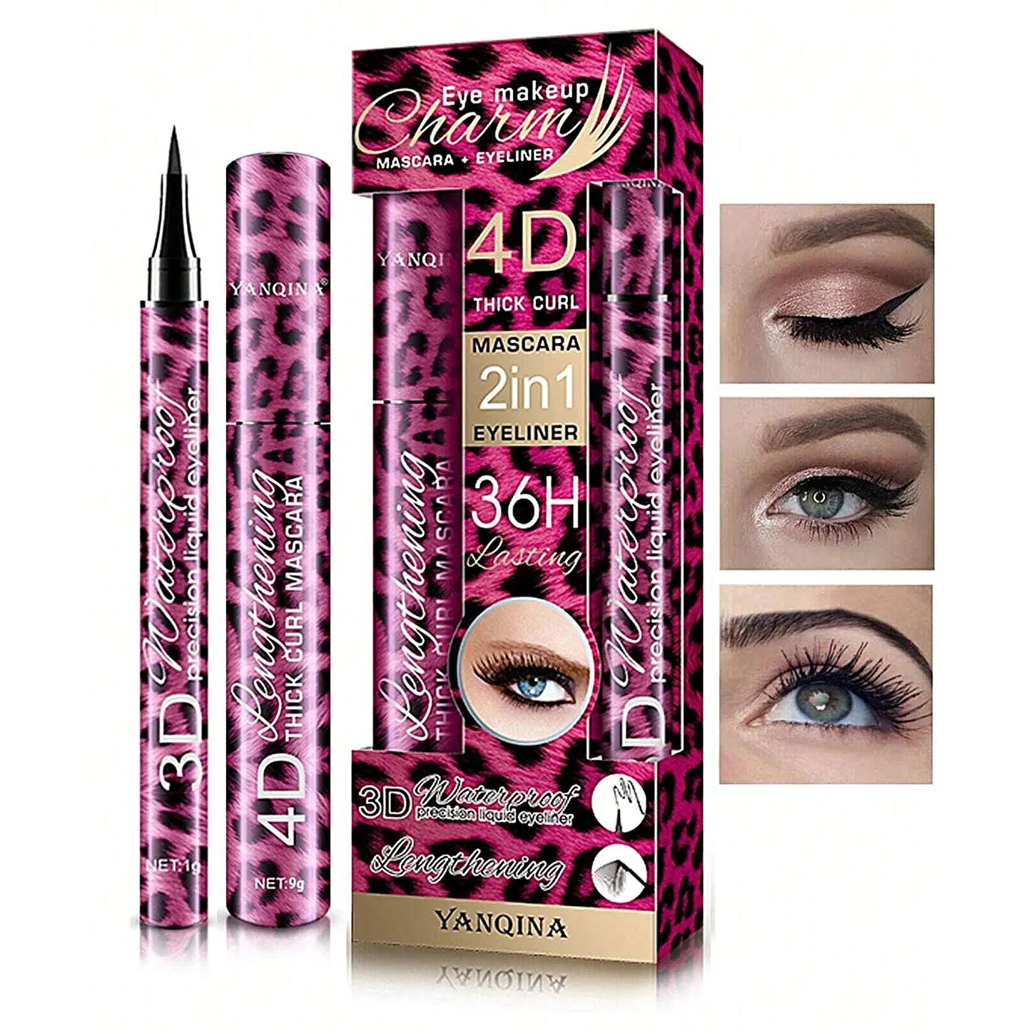Liquid Eyeliner & Waterproof Mascara Set for Bold Eye Makeup