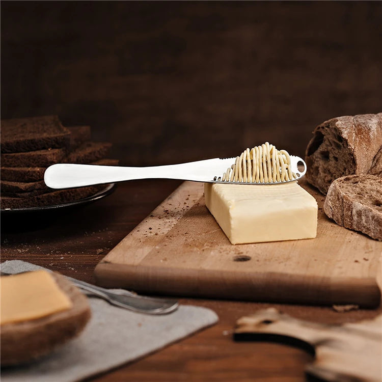 Stainless Steel Butter Knife with Holes – Spreader & Cheese Cutter