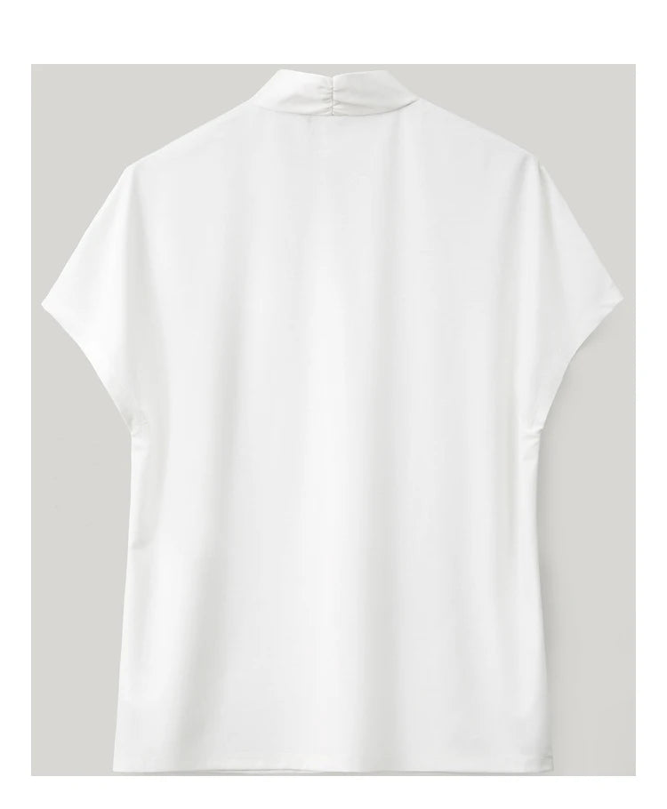 Women’s Classic V-Neck Short Sleeve T-Shirt – Casual Solid Stretch Top