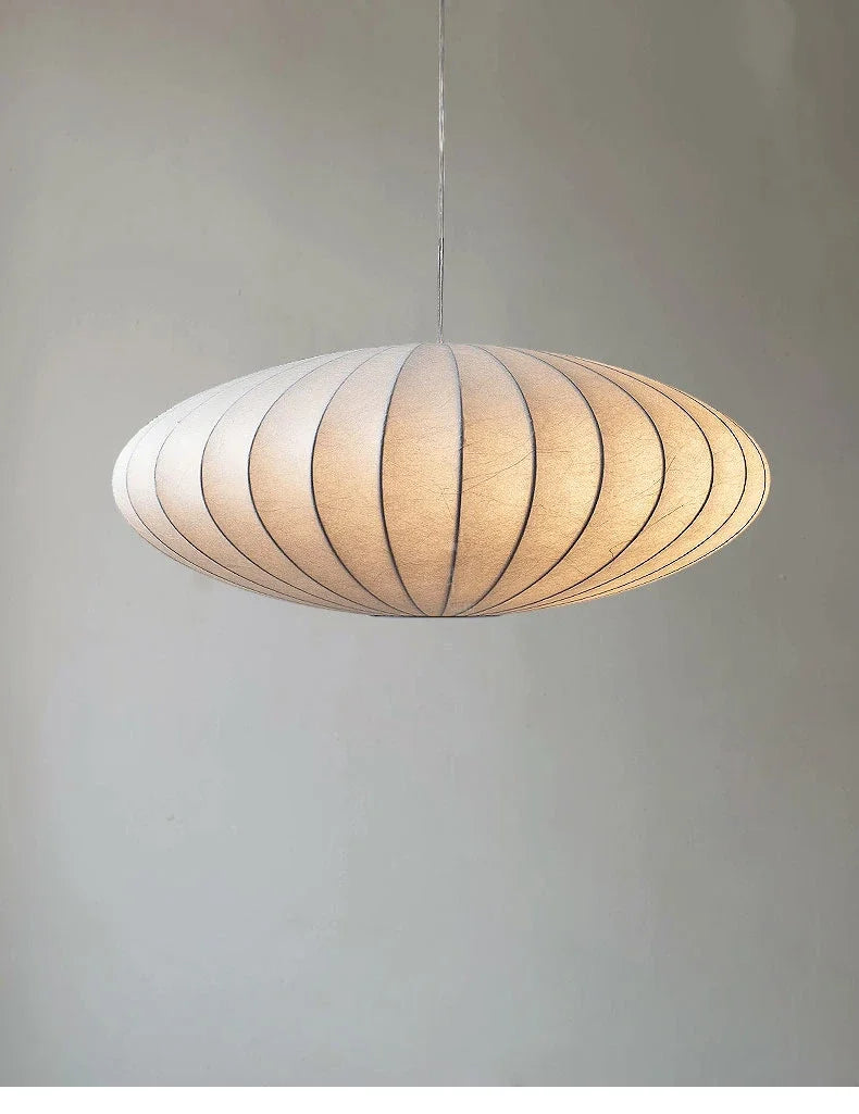 Handmade Silk Pendant Chandelier – Wabi-Sabi Lighting