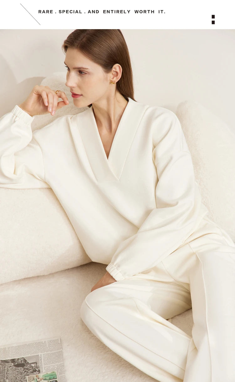 Women’s Loose Sweatshirt & Straight Leg Pants – Spring Casual Set