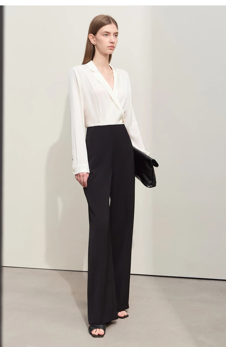 Women’s Wide-Legged Casual Pants – Summer Straight Full-Length Trousers