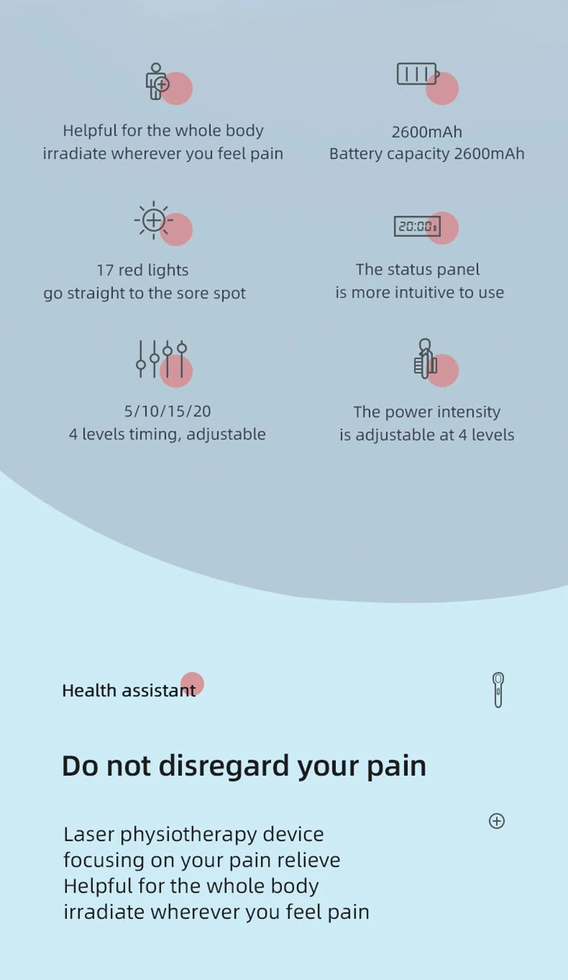 Red Light Therapy Device – Cold Laser Pain Relief & Health Care