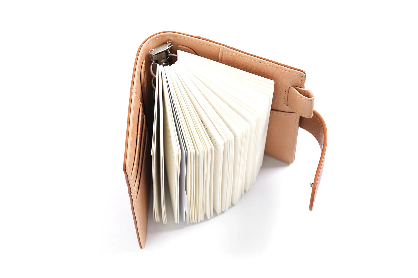 Pocket/A7 Ring Planner – 25mm Vegetable Tanned Leather Organizer