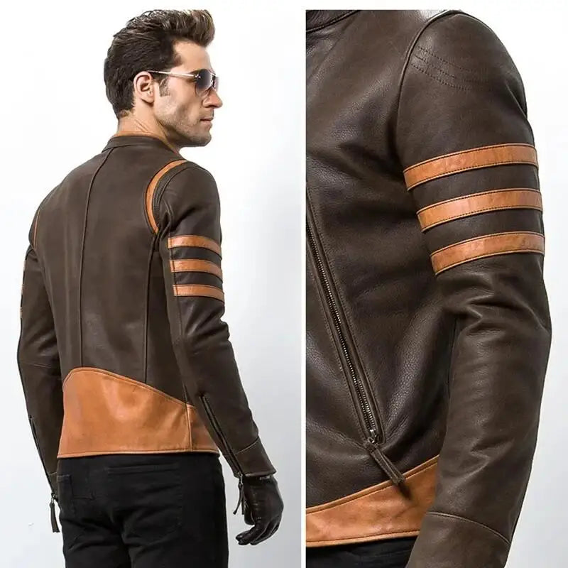 Cartmela Wolverine-Inspired Men’s PU Leather Jacket