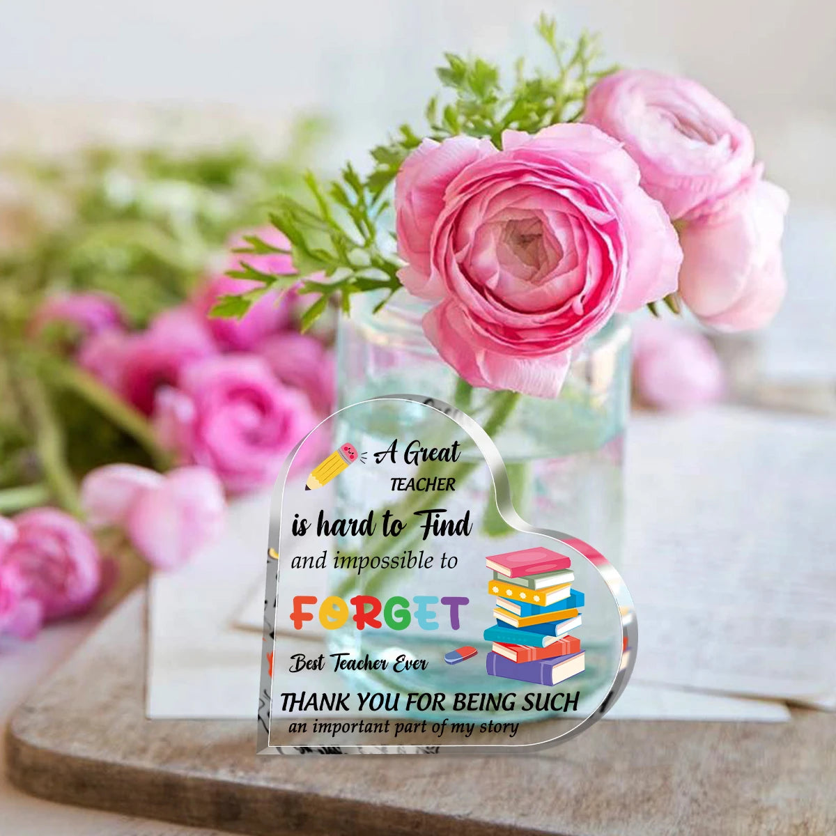 Teacher Appreciation Acrylic Plaque – Thank You Gift Keepsake
