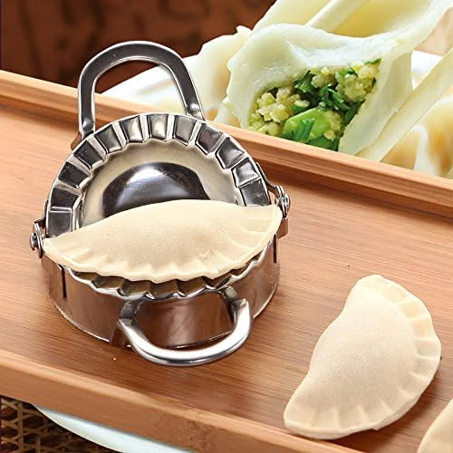 Stainless Steel Dumpling Maker Press for Ravioli, Pie, and Pastry