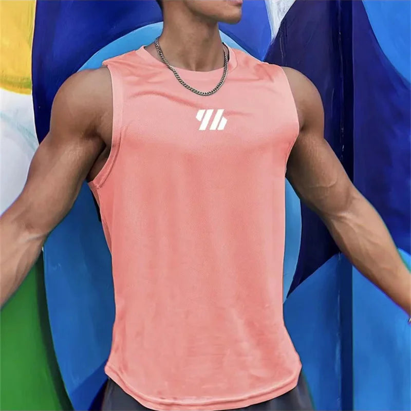 2024 New Summer Men's Gym Vest | Mesh Sleeveless Fitness Tank Top