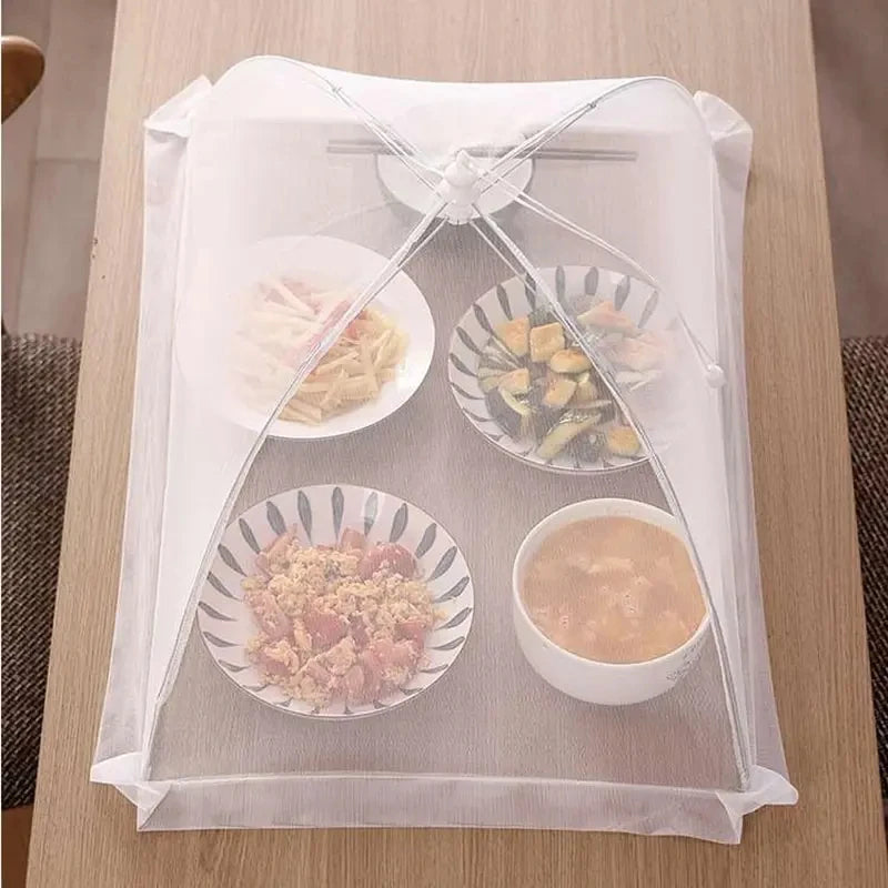 Foldable Mesh Food Cover – Washable Insect-Proof Dish Protector