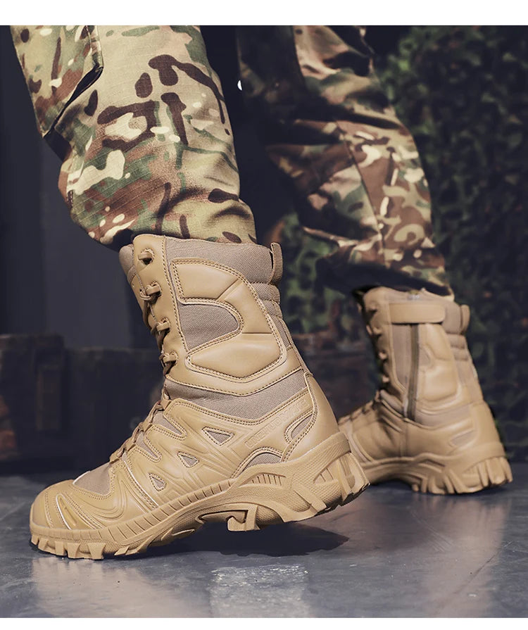 Special Forces Desert Combat Tactical Men's Tall Boots