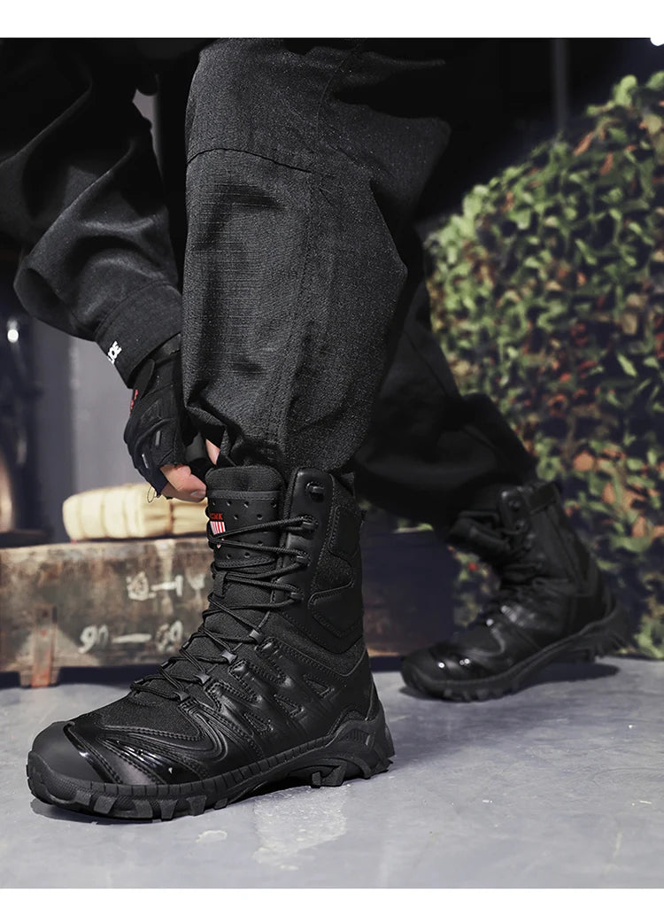 Special Forces Desert Combat Tactical Men's Tall Boots
