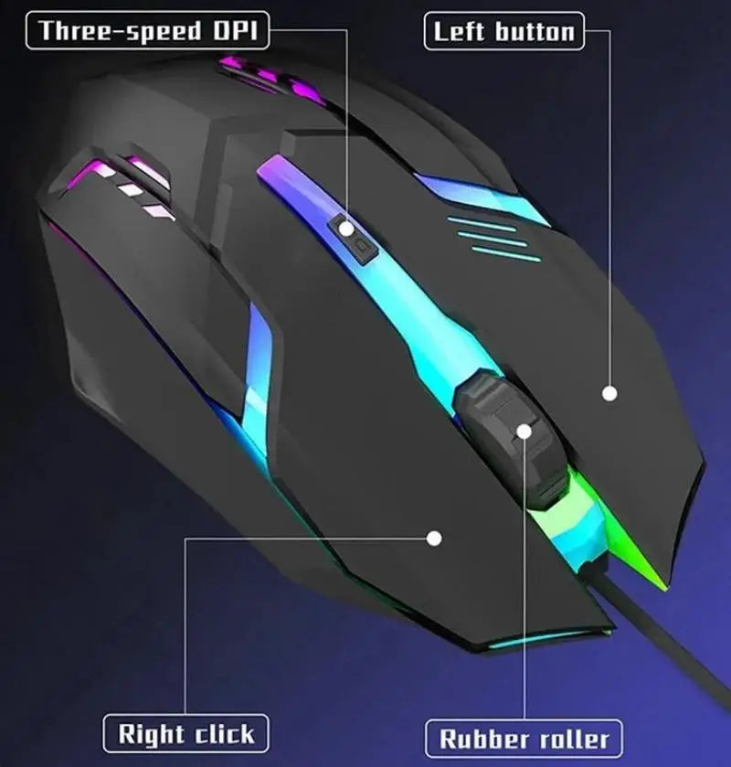 2023 Ergonomic Gaming Mouse – USB Backlit Computer & Laptop Mouse