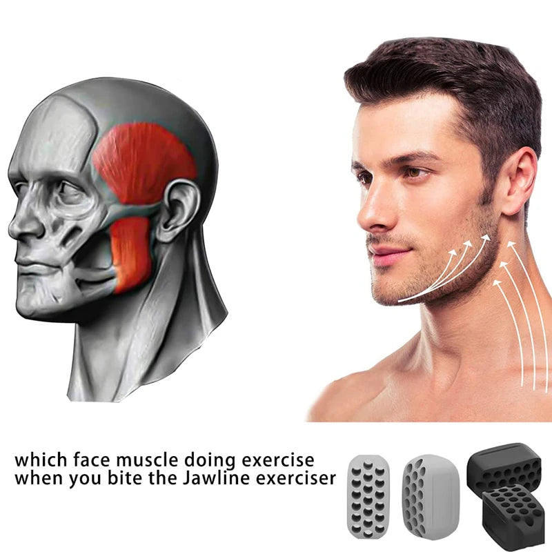 Silicone Jaw Exerciser & Facial Toner – Jawline Fitness Ball Tool