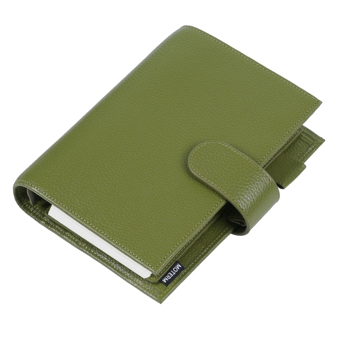 Personal Size Planner – 30mm Rings, Genuine Pebbled Grain Leather