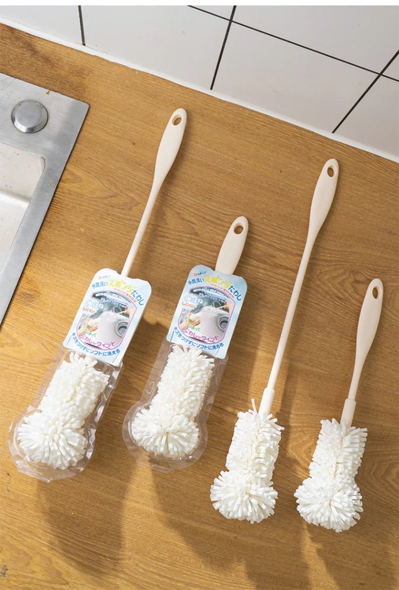 Long Handle Sponge Cup Brush – Bottle & Glass Cleaner Tool