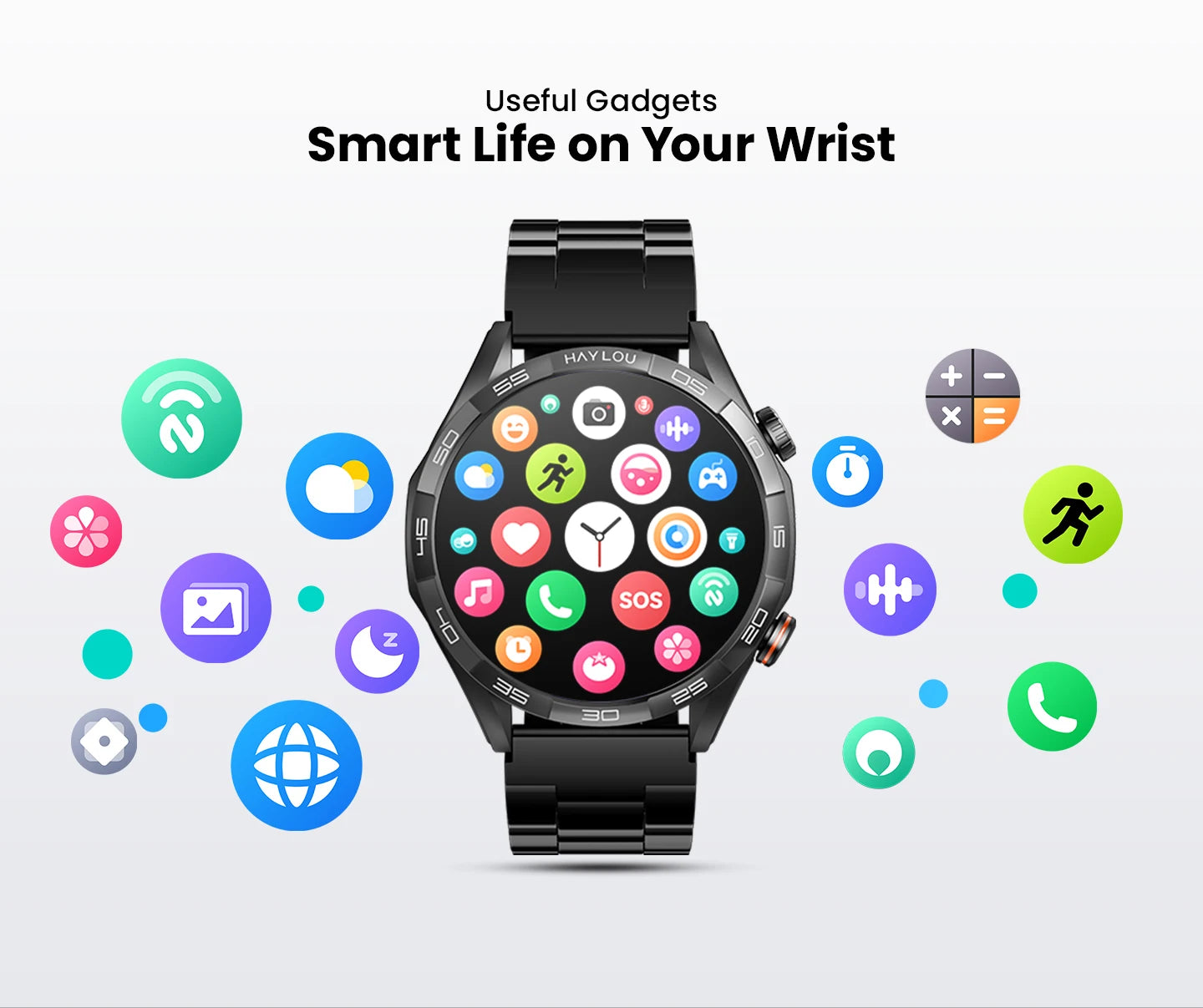 Solar 5 Voice Calling Smartwatch – AMOLED Display