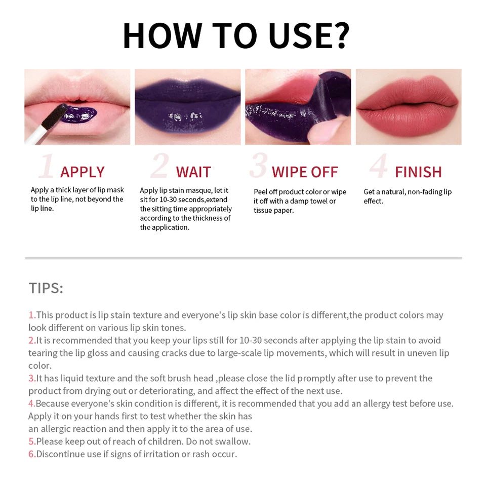 Waterproof Pink Lip Stain - Transfer-Proof & Long-Lasting