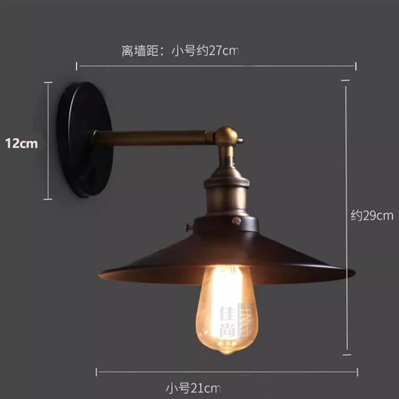 Vintage Wall Lamp with Switch – Adjustable Industrial Loft Light