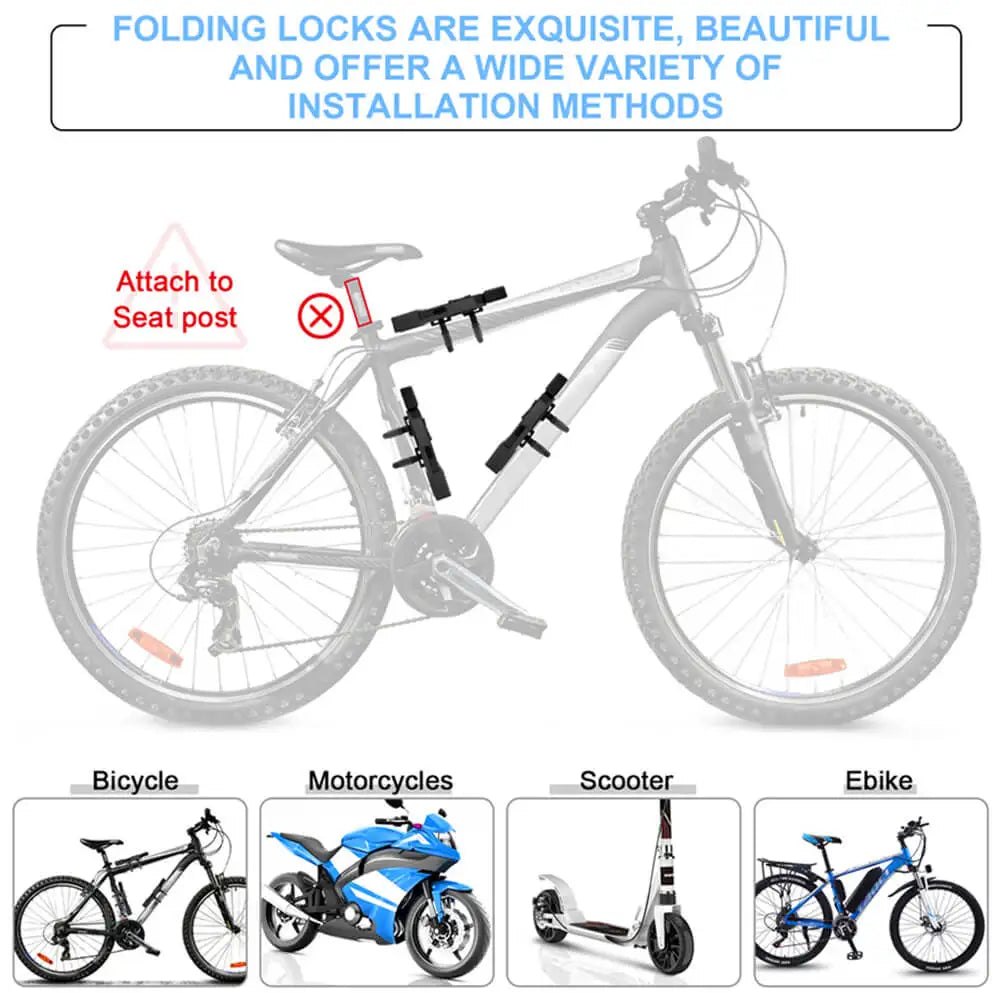 Foldable Bicycle Lock – High Security Anti-Theft Bike Accessory