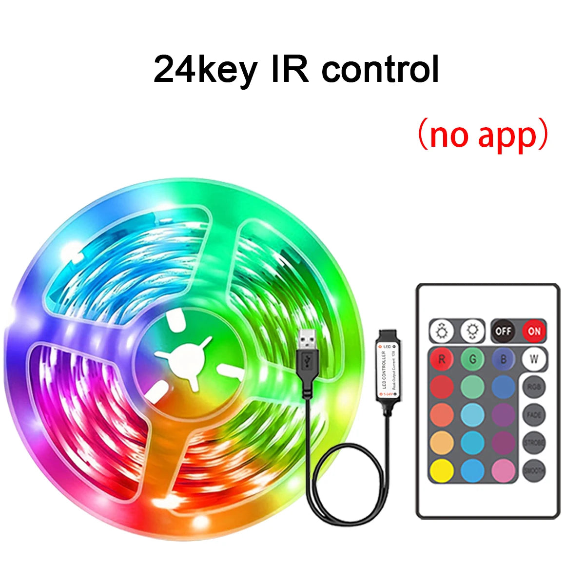 RGB LED Strip Lights – Flexible Room Decor with App & Remote Control