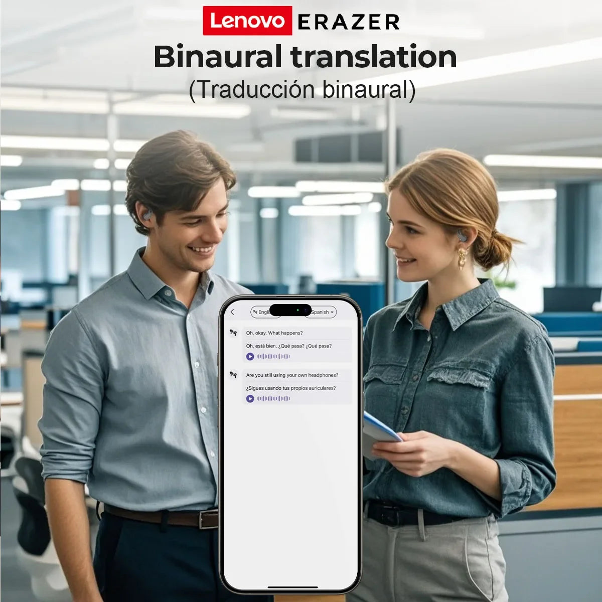 Translator Erazer XP6 AI Bluetooth Earphones with Sleep & ASMR Mode