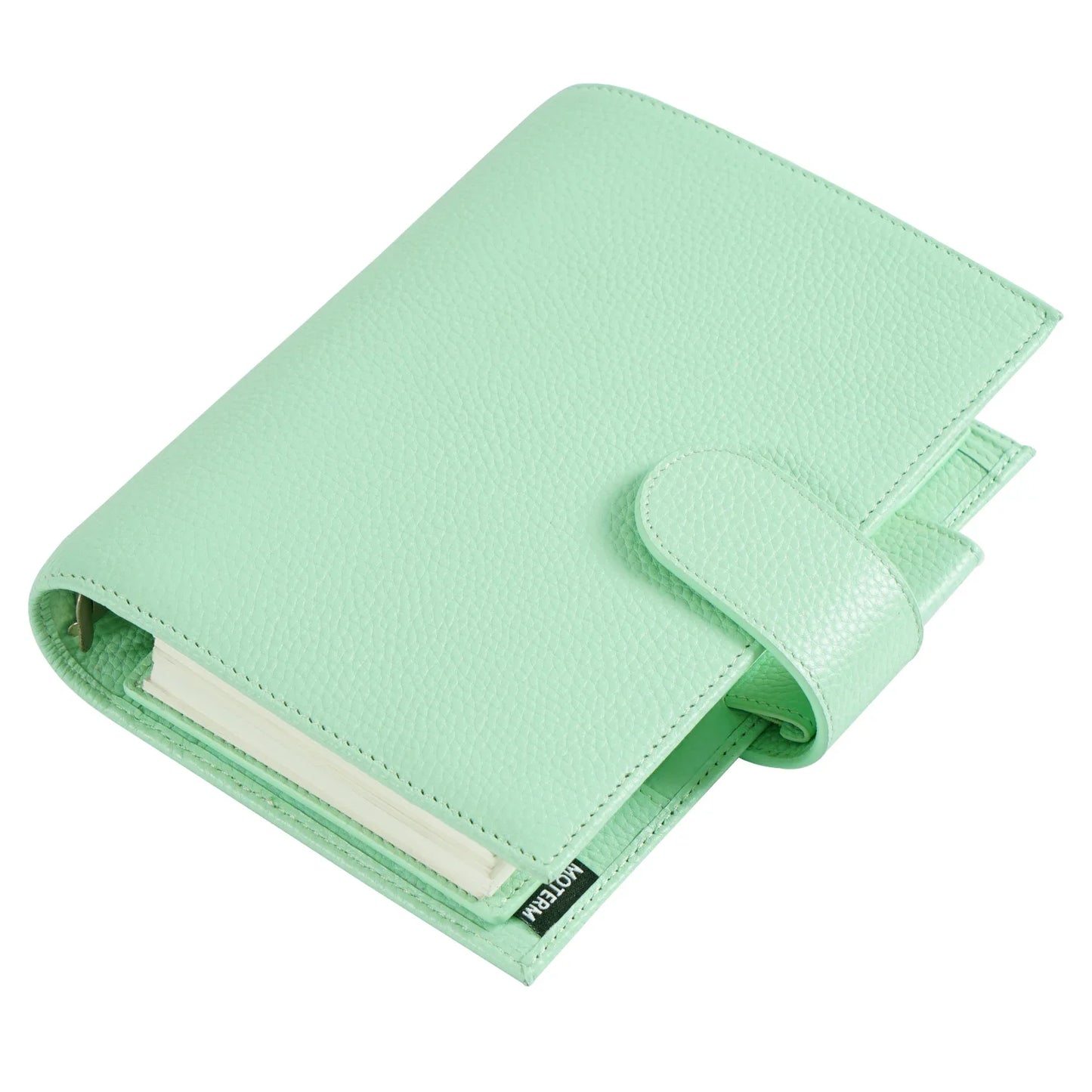 Personal Size Planner – 30mm Rings, Genuine Pebbled Grain Leather