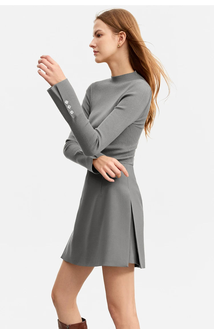 Women’s High Waist A-Line Shorts Skirt – Casual Autumn Fashion