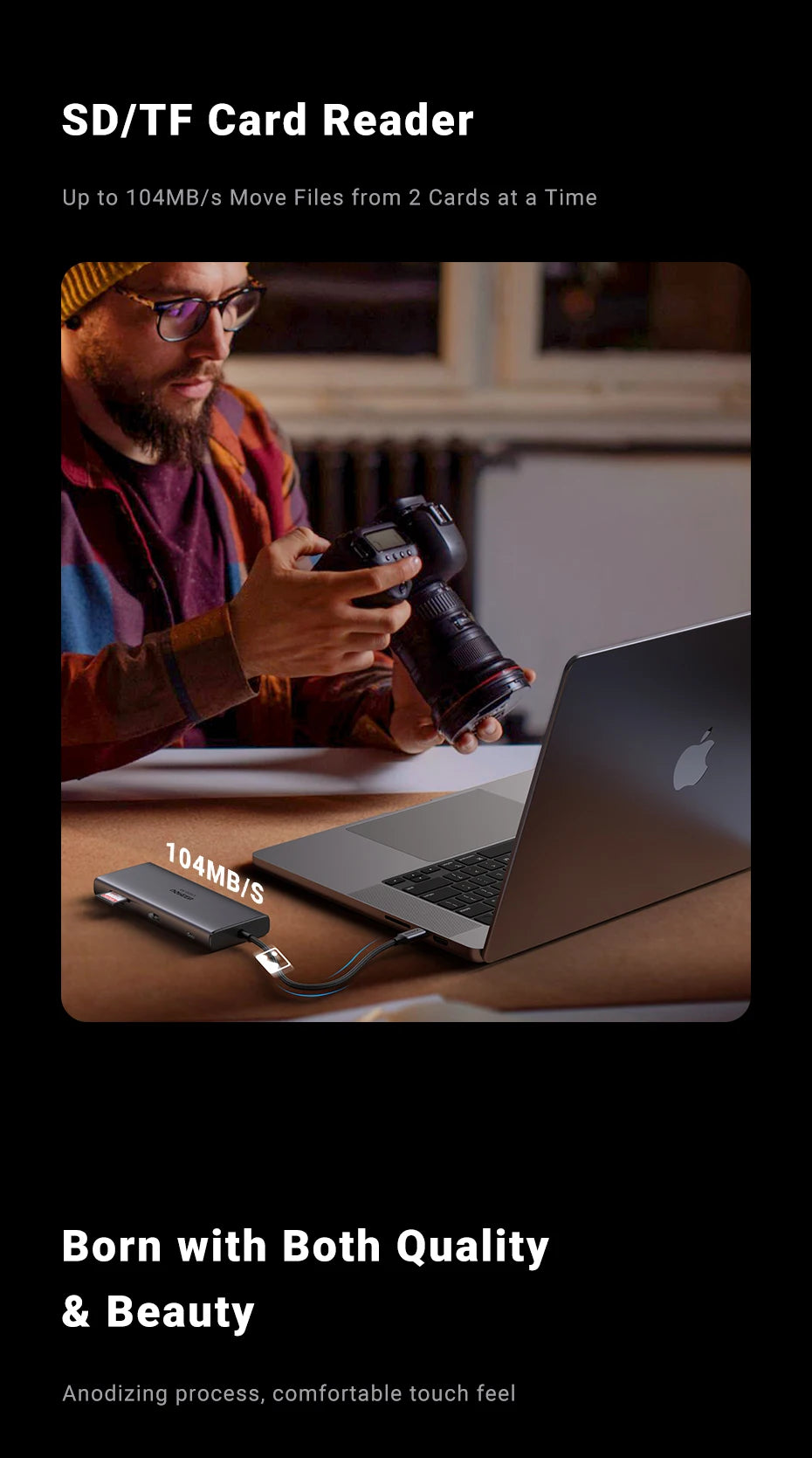 9-in-1 USB-C Hub – 4K@60Hz HDMI, 10Gbps USB, RJ45, PD 100W