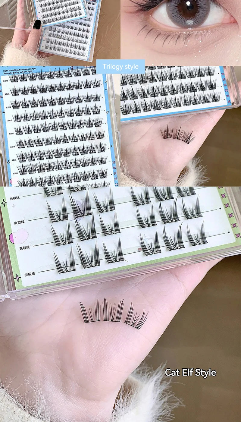 Cartmela No-Glue False Eyelashes - Easy, Natural Look with Sunflower Design