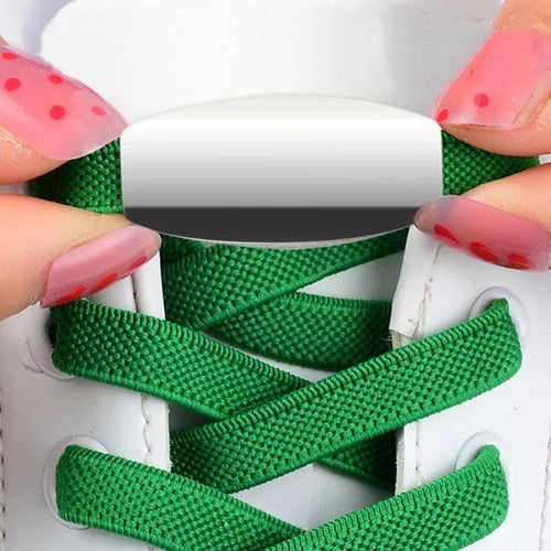 No-Tie Elastic Shoelaces with Metal Lock | Quick Fit for All Shoes