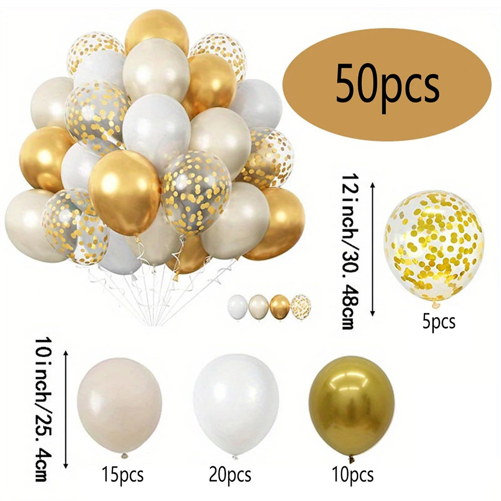 16pcs Black Metallic Sequin Balloons – Party & Event Decor