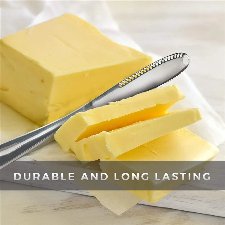 Stainless Steel Butter Knife with Holes – Spreader & Cheese Cutter