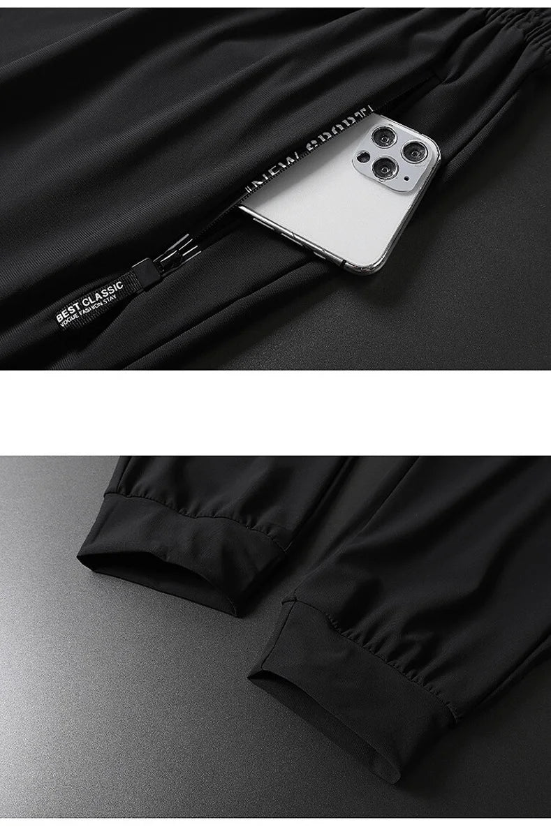Cartmela Korean‑Style Ice Silk Jogger Pants