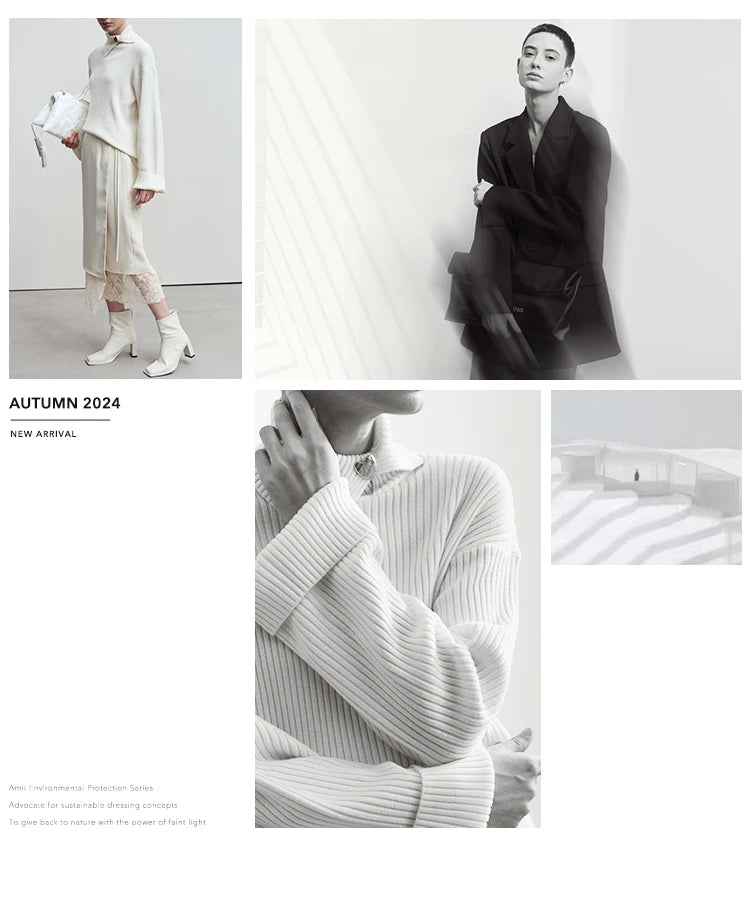Women’s Slim Fit Striped Sweater – Autumn Office Basic Knitted Top