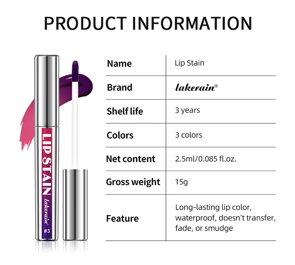 Waterproof Pink Lip Stain - Transfer-Proof & Long-Lasting