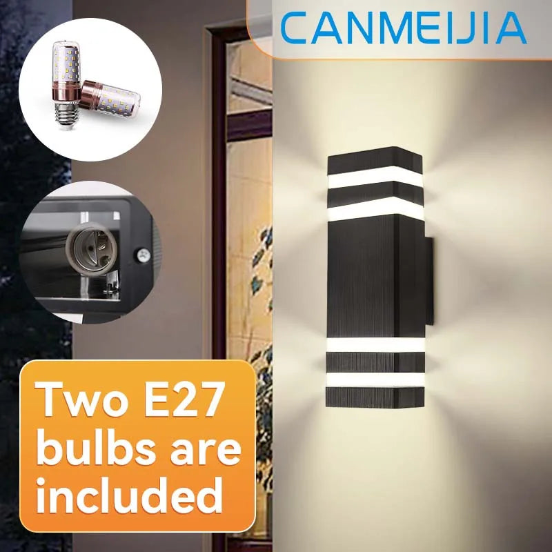 Outdoor Waterproof Street Wall Light – LED E27 Bulb Fixture