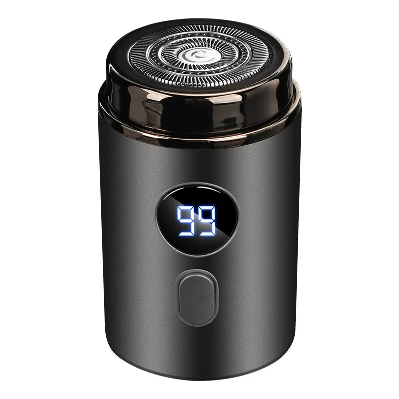 Mini Type-C Electric Razor – Portable Steel Gun Shaver with Digital Display