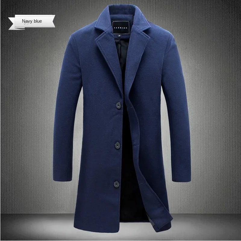 Cartmela 2024 Wool-Blend Long Coat for Men